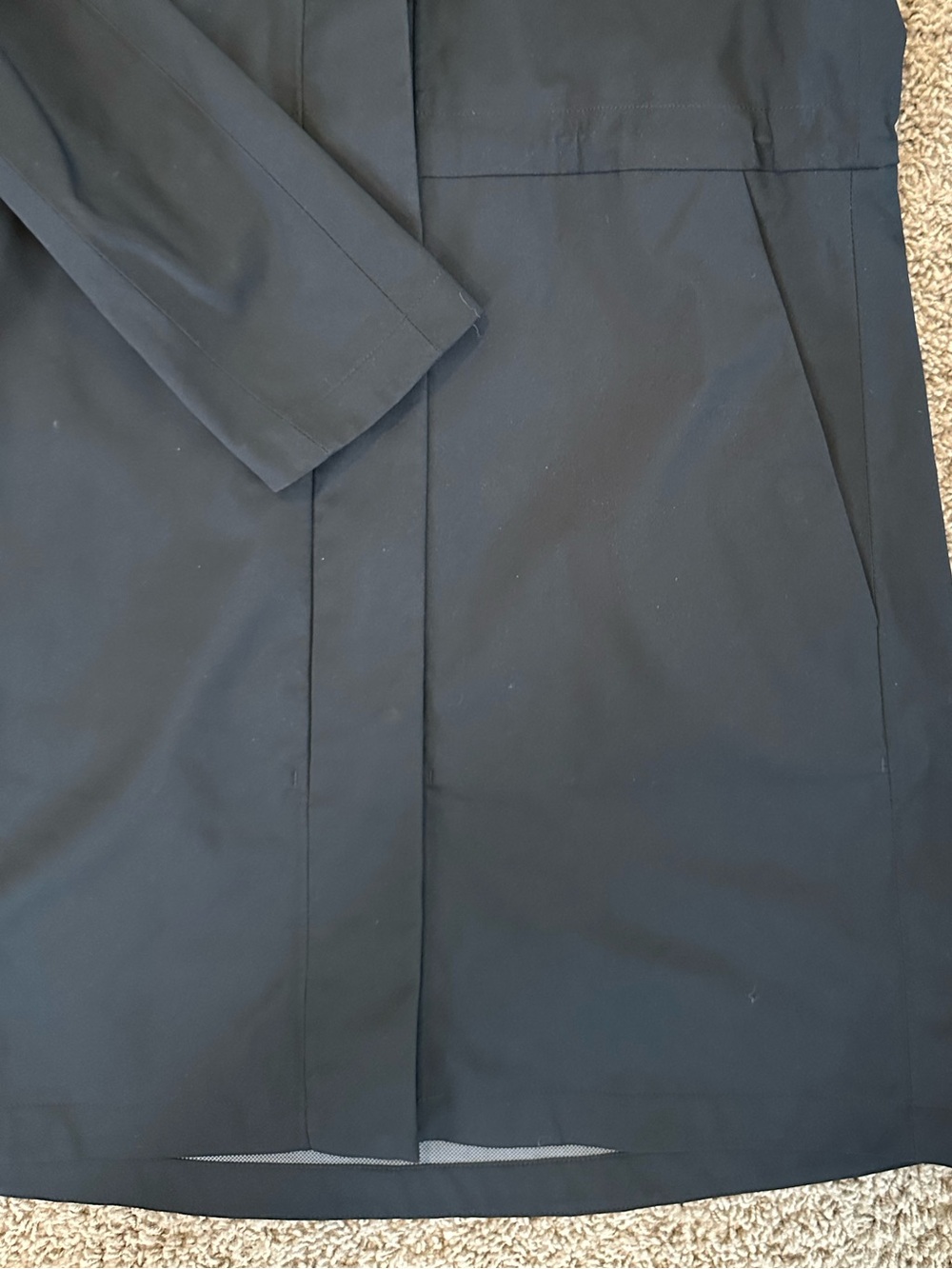 Uniqlo Women's Black Hooded Trench Coat - Picture 4 of 7